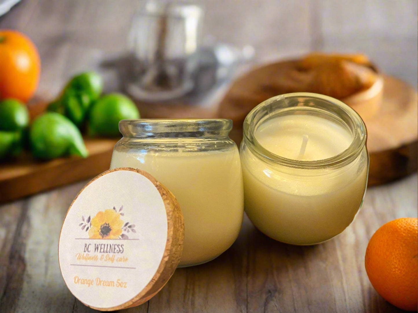 Soy waxes are a great option if you are looking for a candle wax that is natural, comes from a renewable source, non-toxic, clean-burning, and helps support the American farmer. This candle is perfect for that spring summer pick me up burst of citrus scent. Orange peels and lemon zests sweetened by shaved coconut and French vanilla, and Tonka Bean.