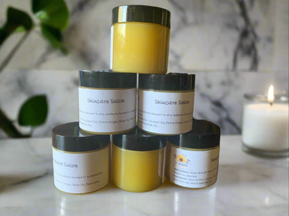 All natural moisture rich, skincare product. With this product containing a combination of Coconut Oil, Shea Butter, Olive Oil, Aloe and Bees Wax will leave your skin to health and feel soft. With this moisture rich contains makes this great for Sunburns, Extremely dry or crack skin.&nbsp;